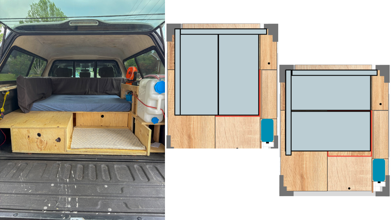 DIY Truck Camper Build with Sectional Couch and Full Sized Bed