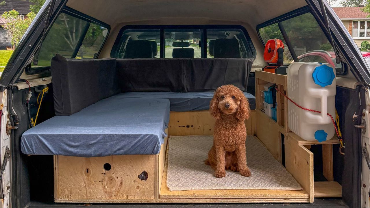 DIY Truck Camper Build with Sectional Couch and Full Sized Bed